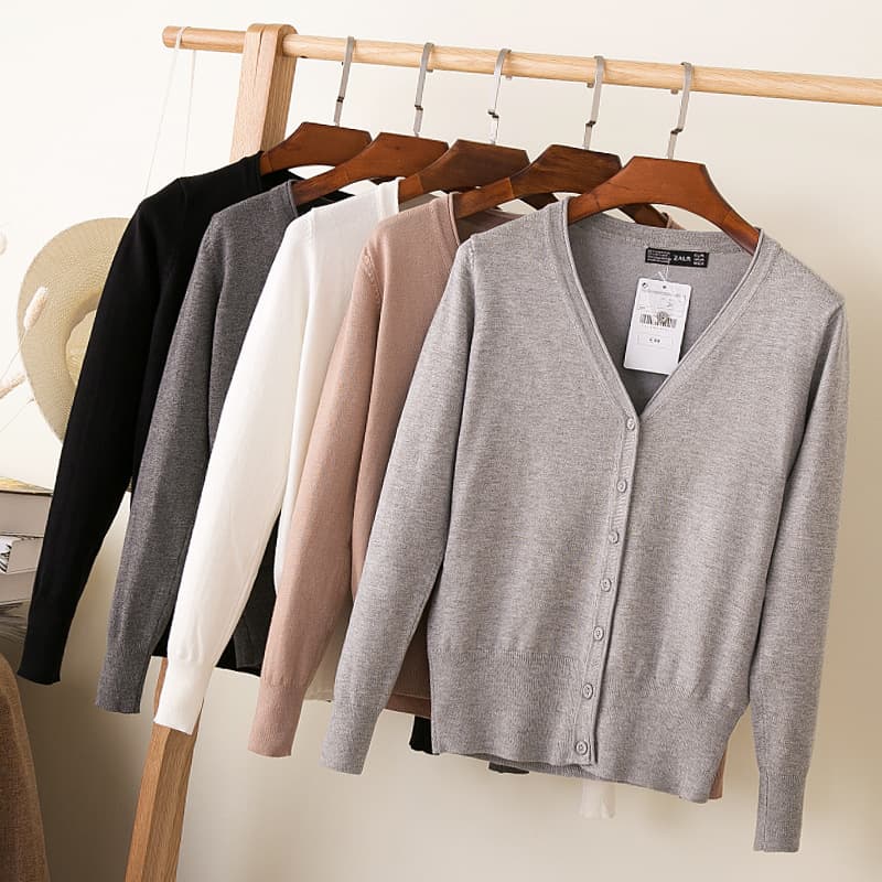 (Cross-border trading), demi-season knitted sweater, thin autumn cardigan, long-sleeve, jacket, loose fit 2