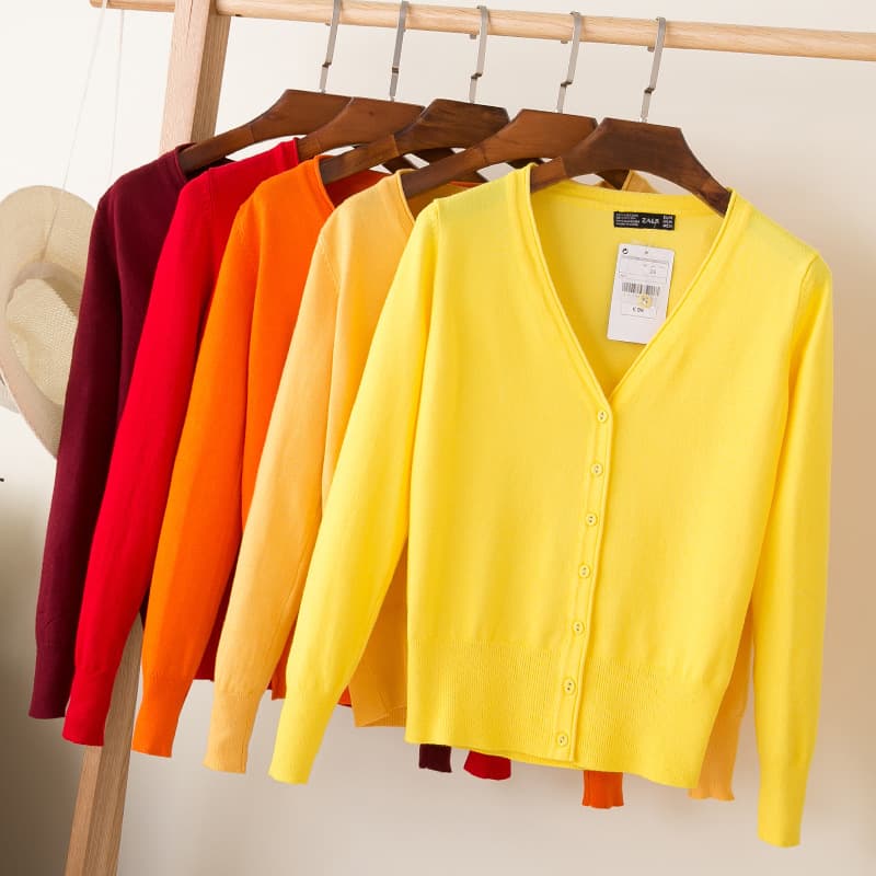 (Cross-border trading), demi-season knitted sweater, thin autumn cardigan, long-sleeve, jacket, loose fit 3