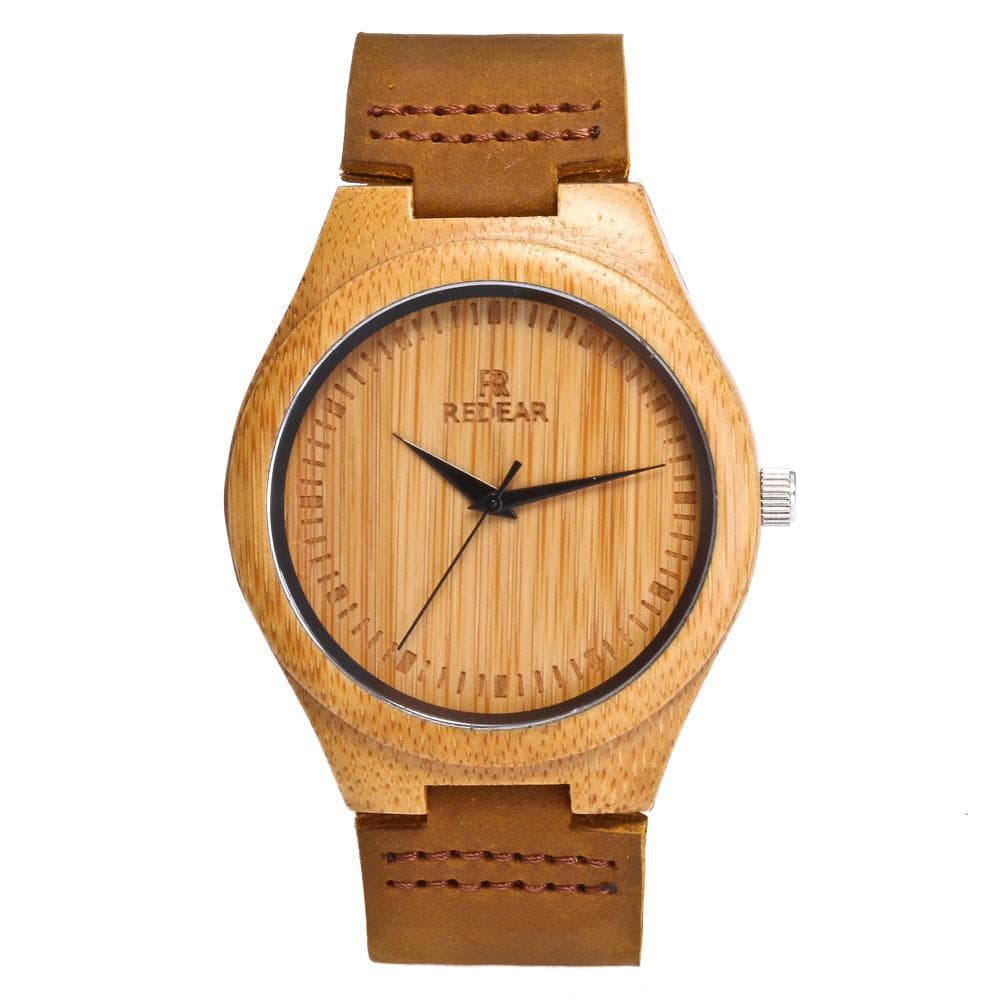 (Cross-border trading), men's quartz watches, wooden waterproof sports Japanese watch, genuine leather 2