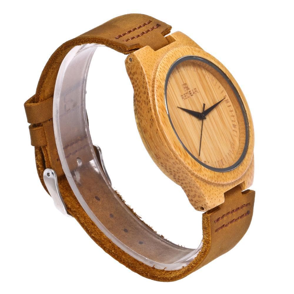 (Cross-border trading), men's quartz watches, wooden waterproof sports Japanese watch, genuine leather 3