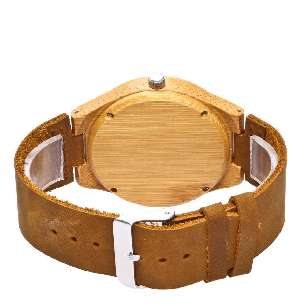 (Cross-border trading), men's quartz watches, wooden waterproof sports Japanese watch, genuine leather 4