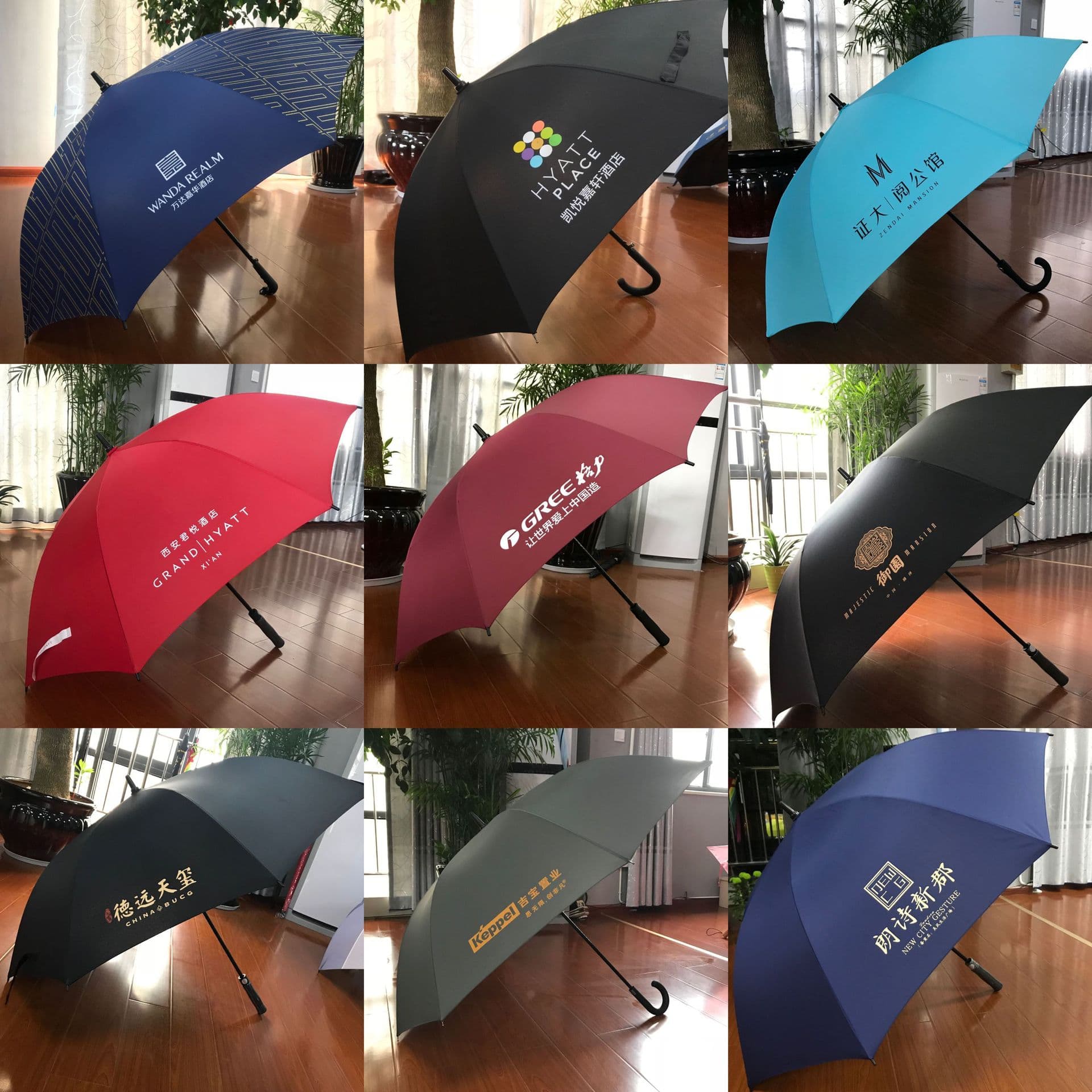 8K straight pole umbrella ads umbrella umbrella plus printing all fiber long -handle umbrella car label business golf gift umbrella 4