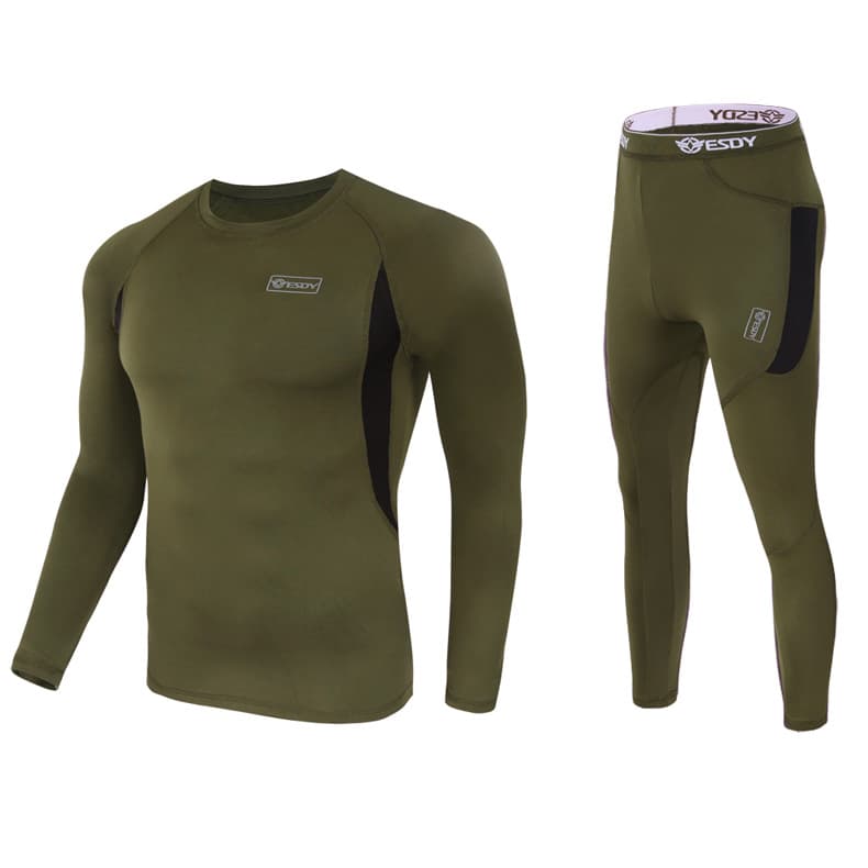 ESDY (Cross-border trading), keep warm underwear, elastic set, velvet travel sports jersey, tight 3