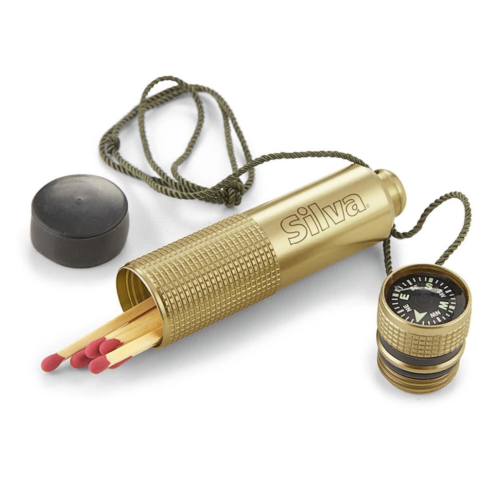 EDC multifunctional pure copper waterproof compass built-in compass outdoor storage box medicine bottle match box mini 5