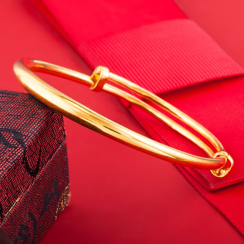 Gold bracelet, long-lasting copper accessory, high-quality style 3