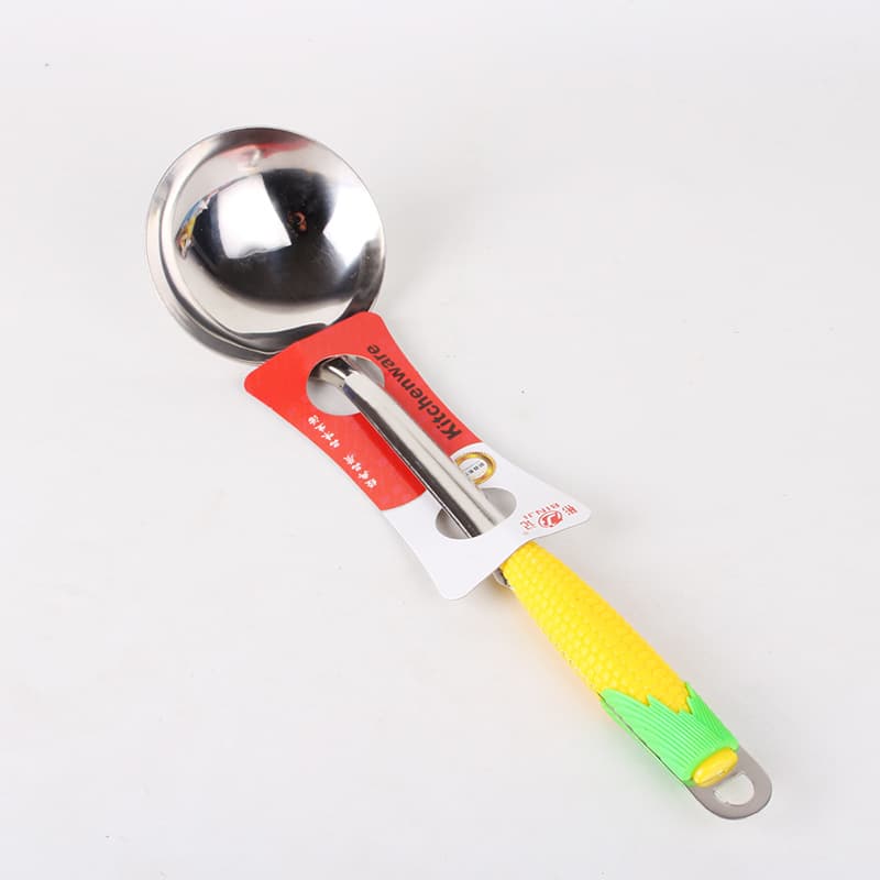 Creative corn shovel spoon kitchen stainless steel handle cooked spoon spatter no magnetic dish shovel Yiwu diverse department store wholesale 2