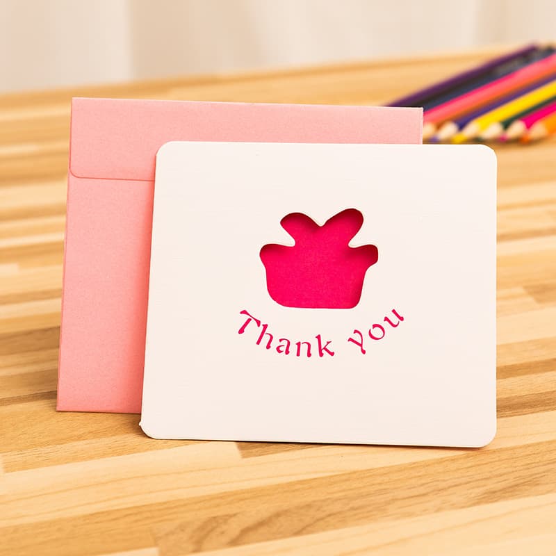 Creative hollow Christmas greeting card Korean business holiday flower shop event blessing message small card thank you card 2