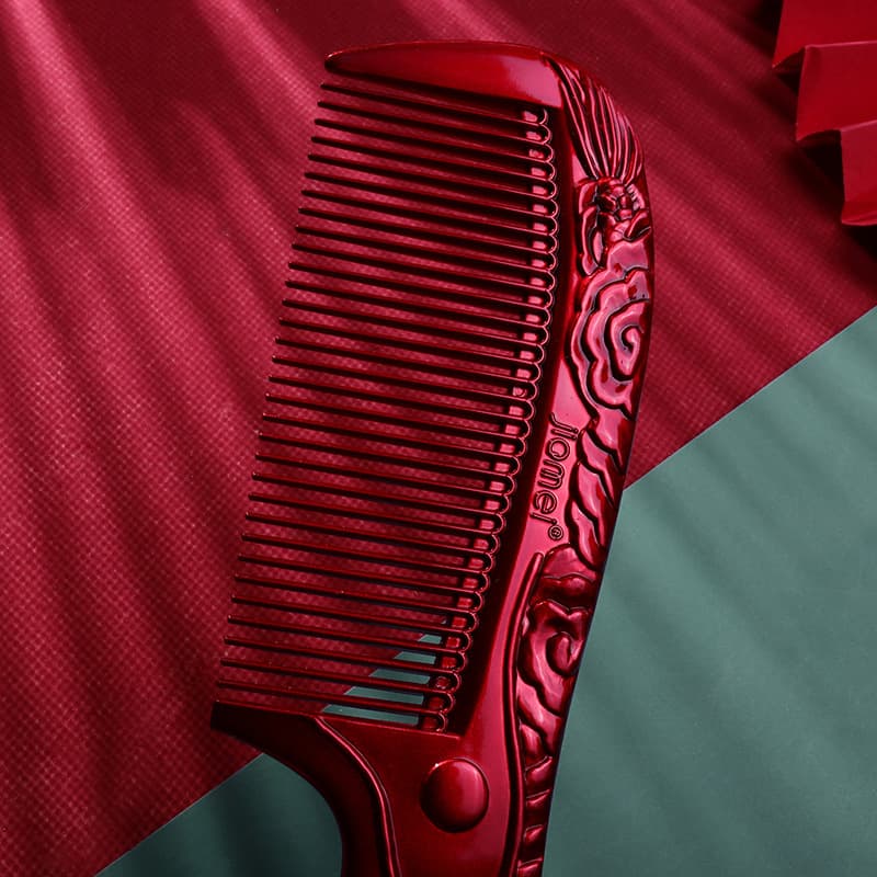 Wholesale Marriage Wedding Products Dahong Marriage Bride's Bride's Happy Comb Plastic Dragon and Phoenix Matter Comb with two pieces 2