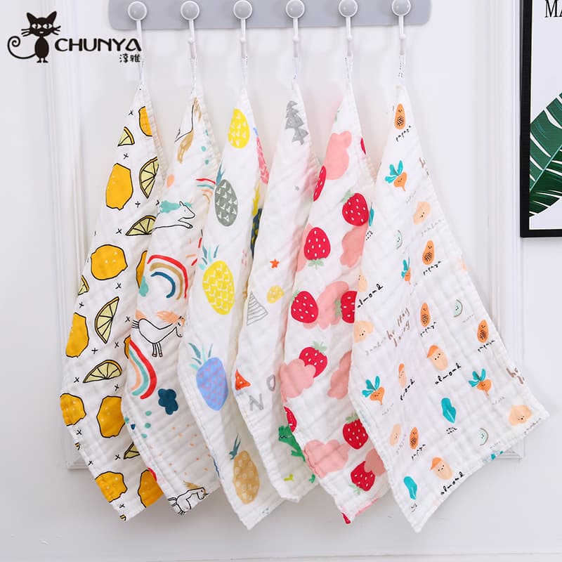 (Wholesale), cotton gauze children's soft towel for face washing 1