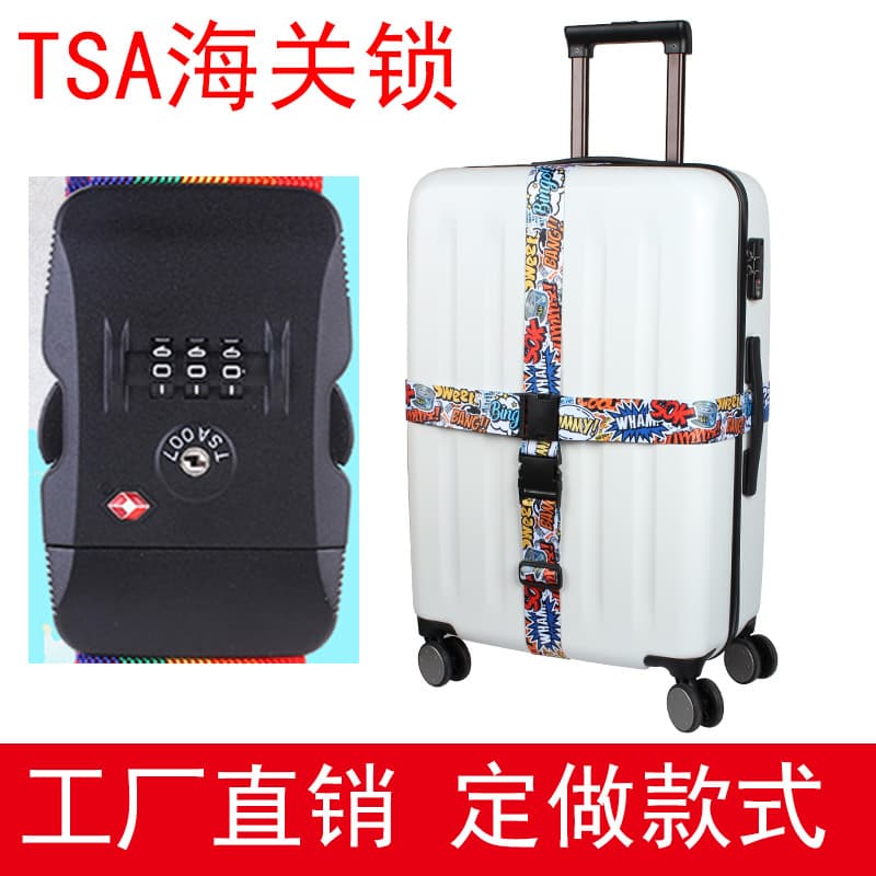 (Wholesale), luggage suitcase with clasp for traveling, elastic luggage band, with your logo imprint 2