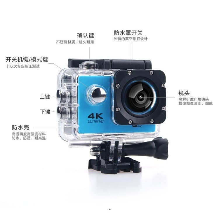 Cross -border 4K HD sports waterproof DV camera 2.0 -inch app outdoor sports wifi spot 3