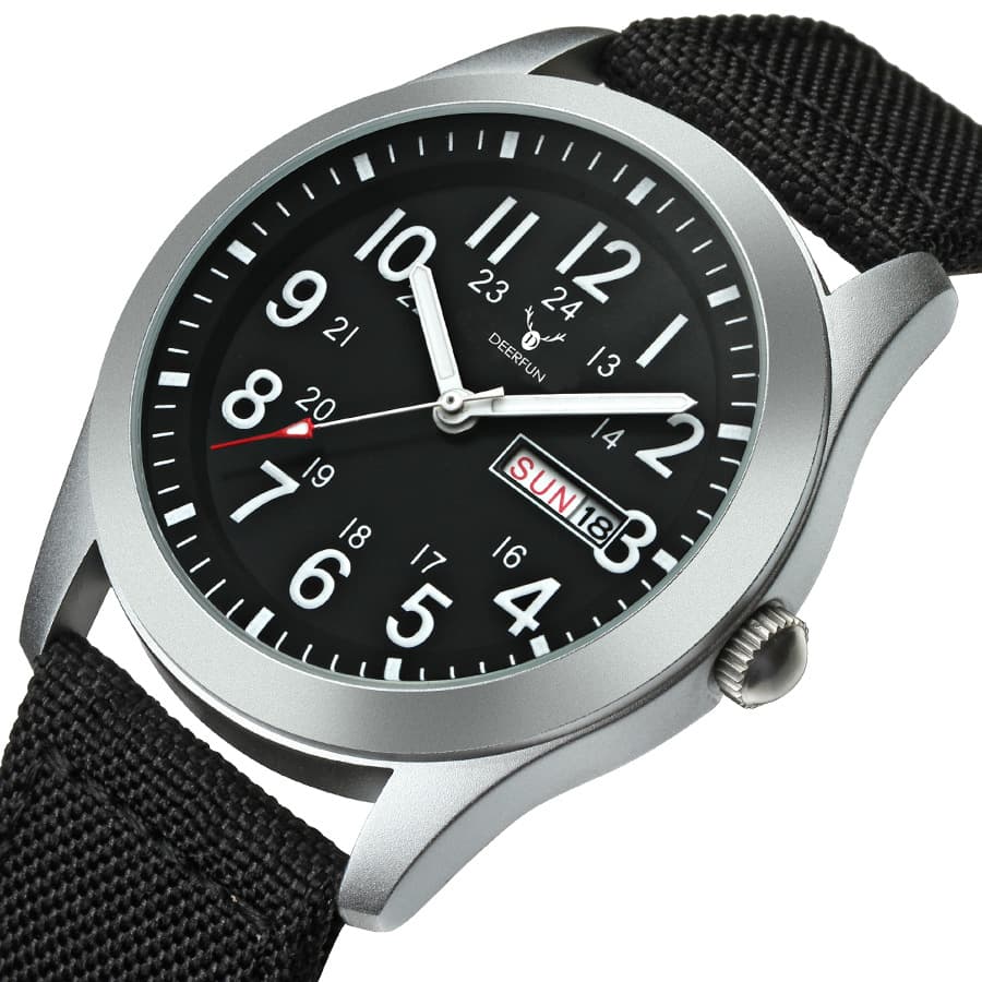 Green military watch, nylon waterproof men's watch, direct factory sales 3