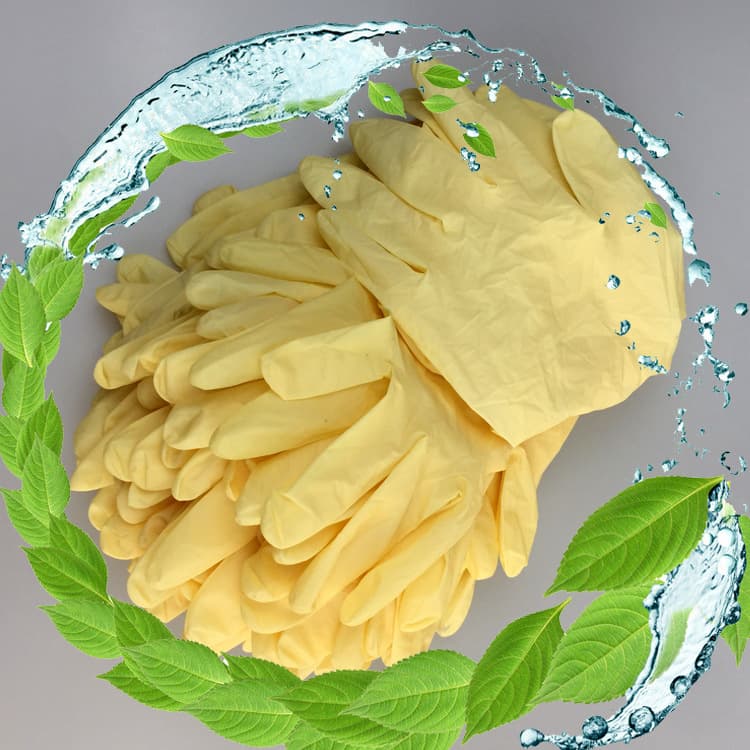 Disposable latex glove surgery rubber glove food -grade industrial rubber Ding Qing latele latex labor protection factory gloves 2