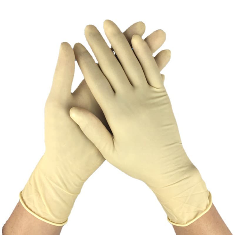 Disposable latex glove surgery rubber glove food -grade industrial rubber Ding Qing latele latex labor protection factory gloves 5