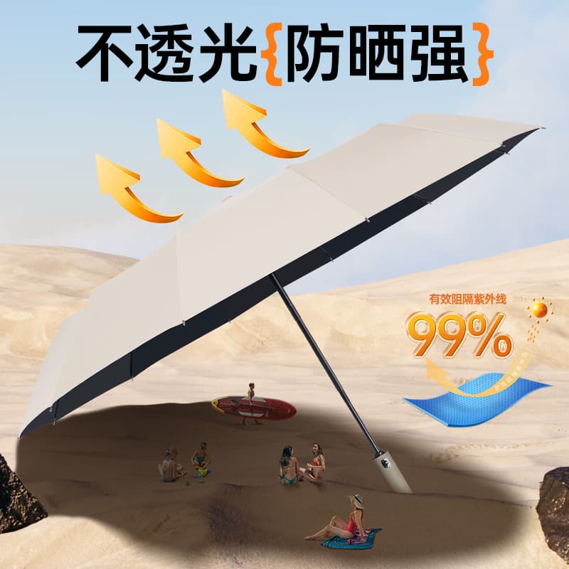 (Wholesale), automatic big umbrella for men and women, fully automatic, sun protection, custom-made, with your logo imprint 3