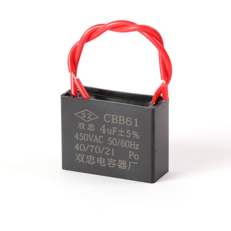 CBB61 fan start capacitor 1.2/1.5/1.8/2/2.5/3/4/5/6 ceiling fan range hood 450V 1