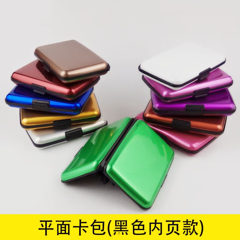 Metal card holder for business cards, colour map, anti-magnetic cards, wallet, (Physicals), aluminum alloy, bank card 3