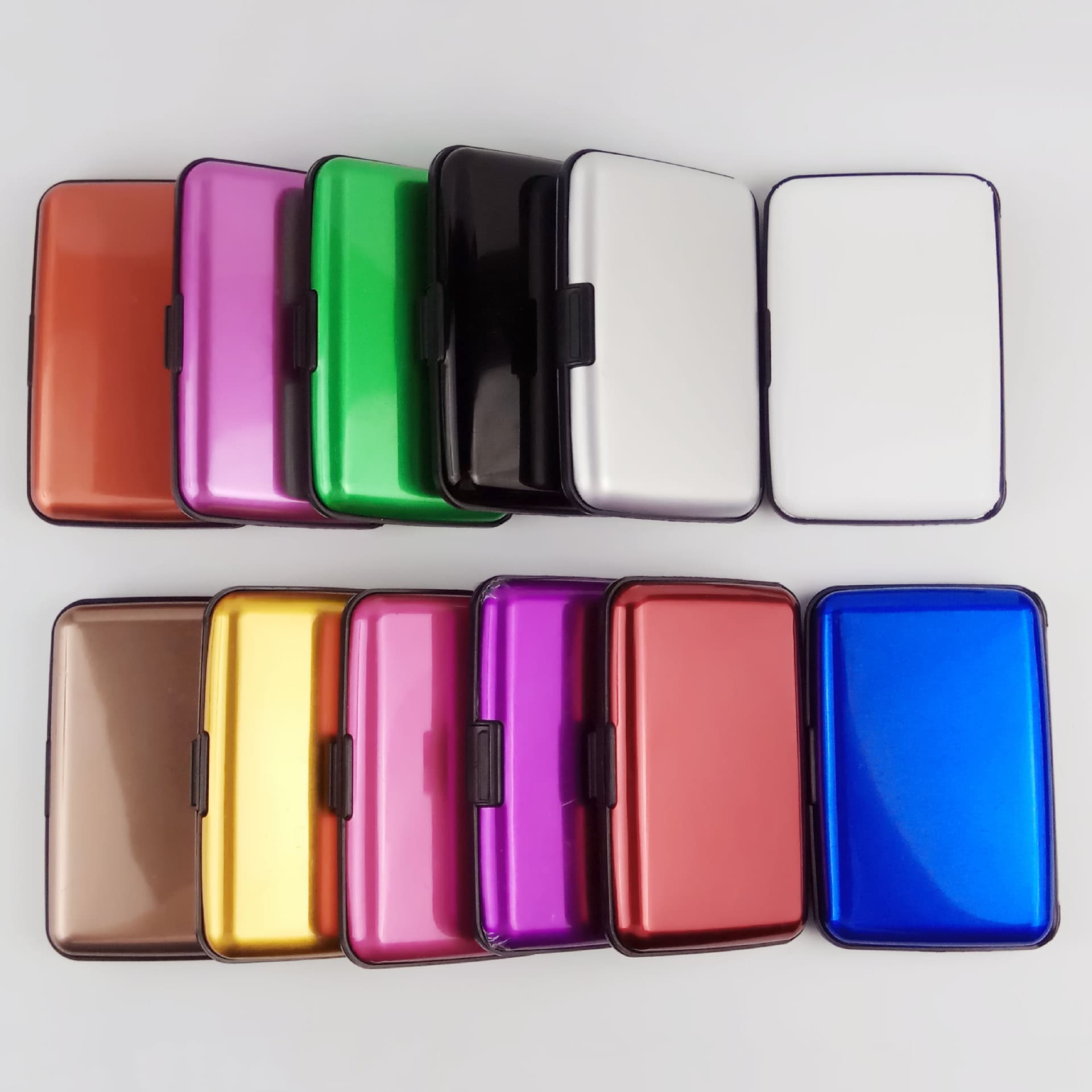Metal card holder for business cards, colour map, anti-magnetic cards, wallet, (Physicals), aluminum alloy, bank card 4