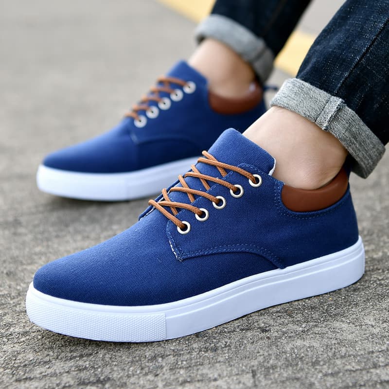 AliExpress foreign trade 2026 new canvas shoes Korean style men's versatile casual shoes trendy extra large size sneakers for men 3