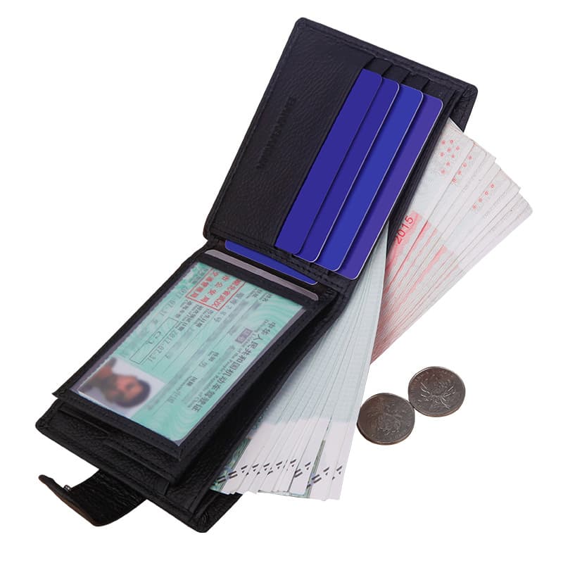 (Cross-border trading), short retro wallet with zipper, genuine leather 3
