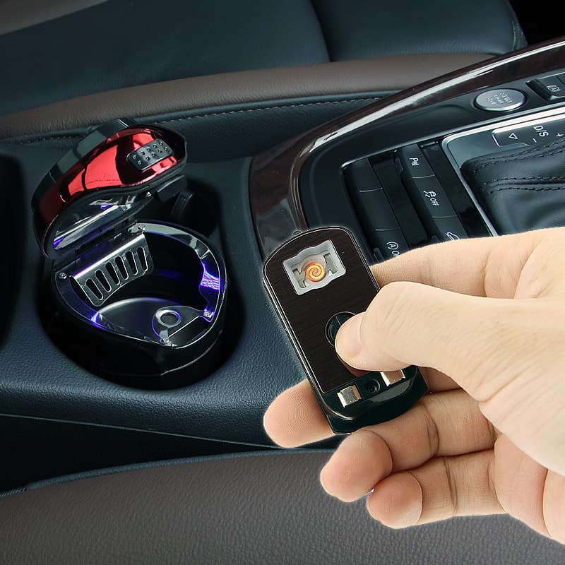 N12D Vehicle Ashtray with Lid - Car Interior Accessory 1