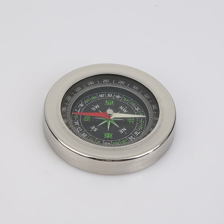 77mm Outdoor Stainless Steel Chinese and English Guide Clockwise Geological Pancorea Termid Pointing North Needle Genuine Portal Plate 2