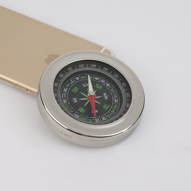 77mm Outdoor Stainless Steel Chinese and English Guide Clockwise Geological Pancorea Termid Pointing North Needle Genuine Portal Plate 1