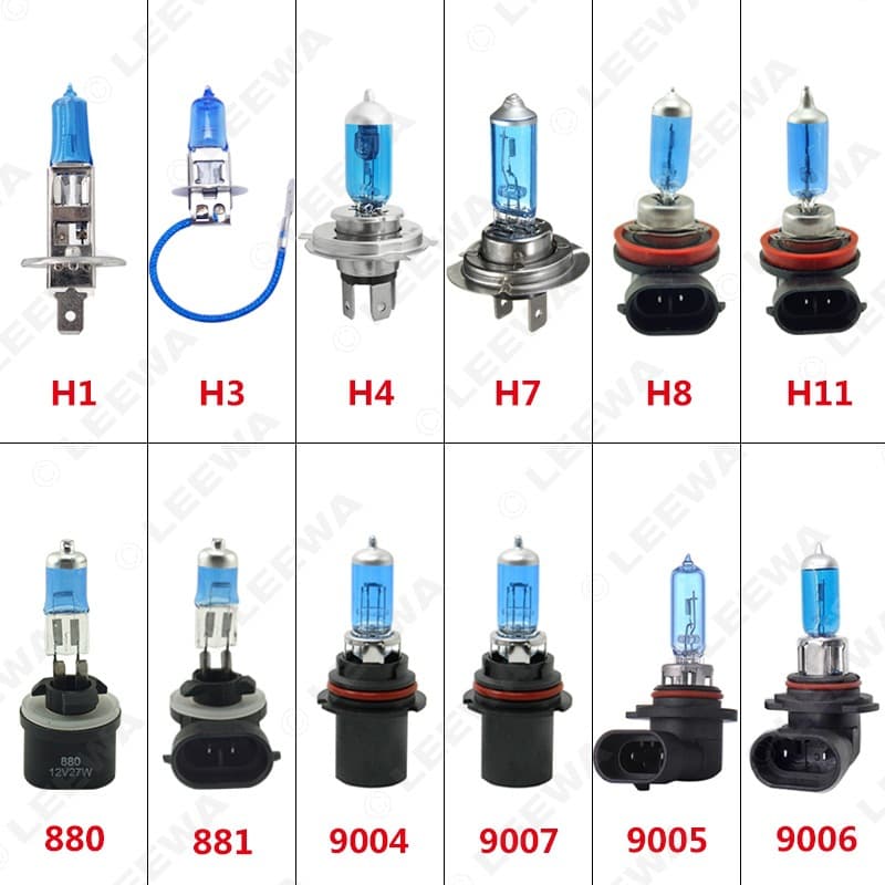 Super white light car headlight halogen bulb 12V car quartz light H1 H3 H4 9006 9007 more 1