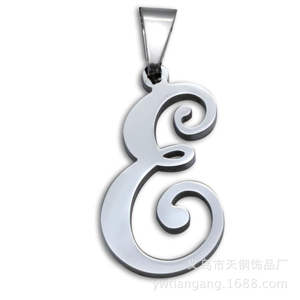 Women's pendant stainless steel with letters, necklace, Amazon, 26 pieces, dropshipping available 2