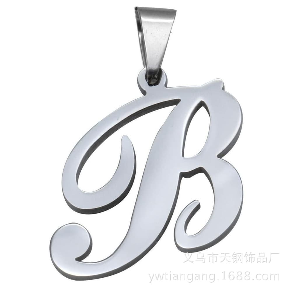 Women's pendant stainless steel with letters, necklace, Amazon, 26 pieces, dropshipping available 3
