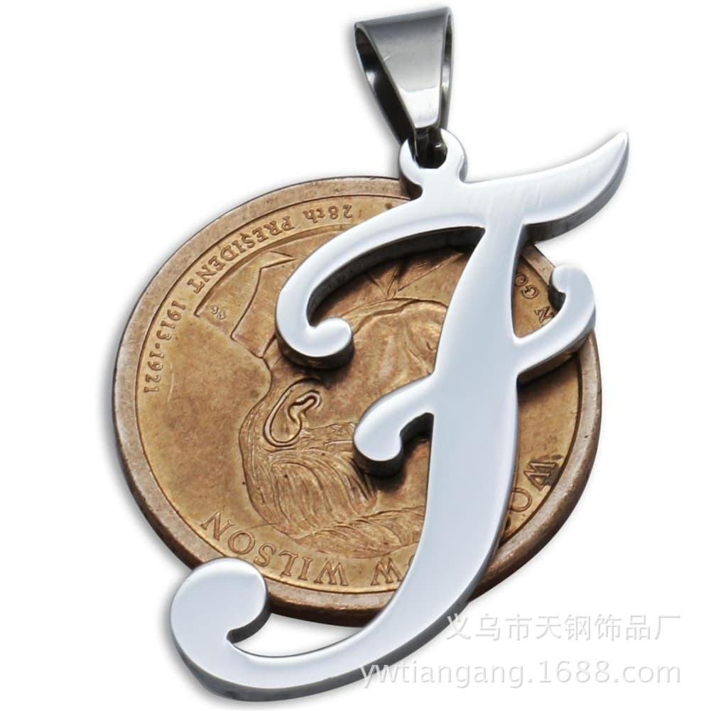 Women's pendant stainless steel with letters, necklace, Amazon, 26 pieces, dropshipping available 4