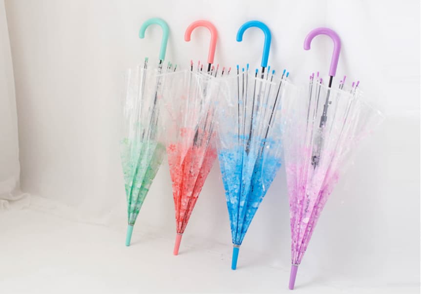 Aesthetic creative transparent umbrella long -handle anime umbrella Apollo arched princess umbrella 5