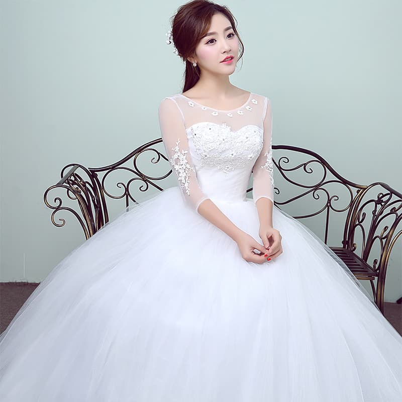 (Wholesale), summer white fitted wedding dress for bride, princess style 2