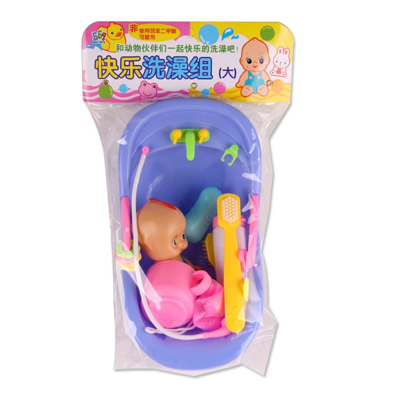 Children's realistic doll for bath, tub, plastic baby hygiene product, family toy play in water 3