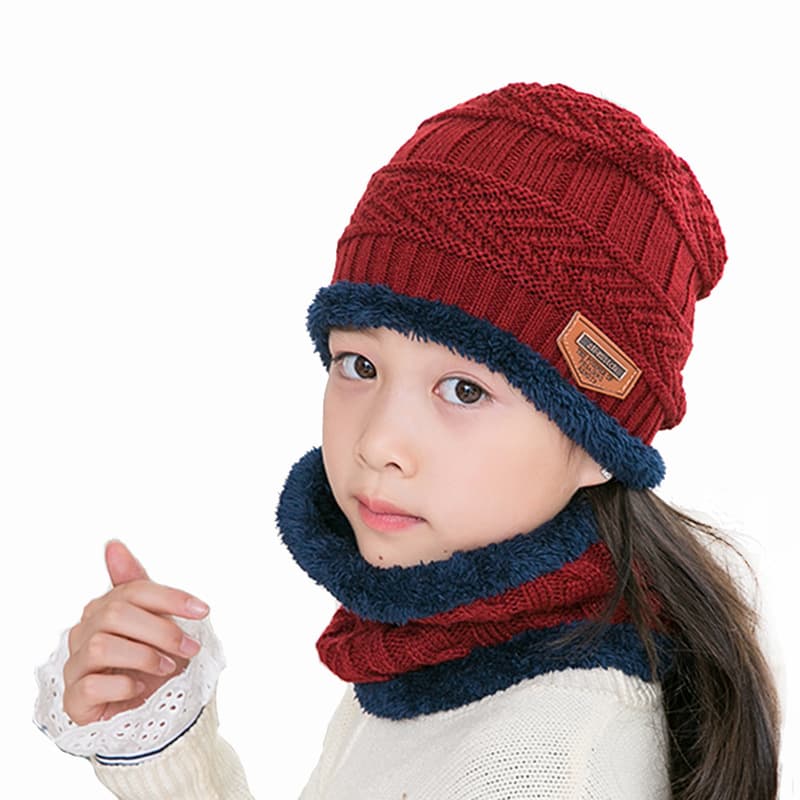 (Cross-border trading), men's demi-season warm knitted hat, scarf, woolen set 5