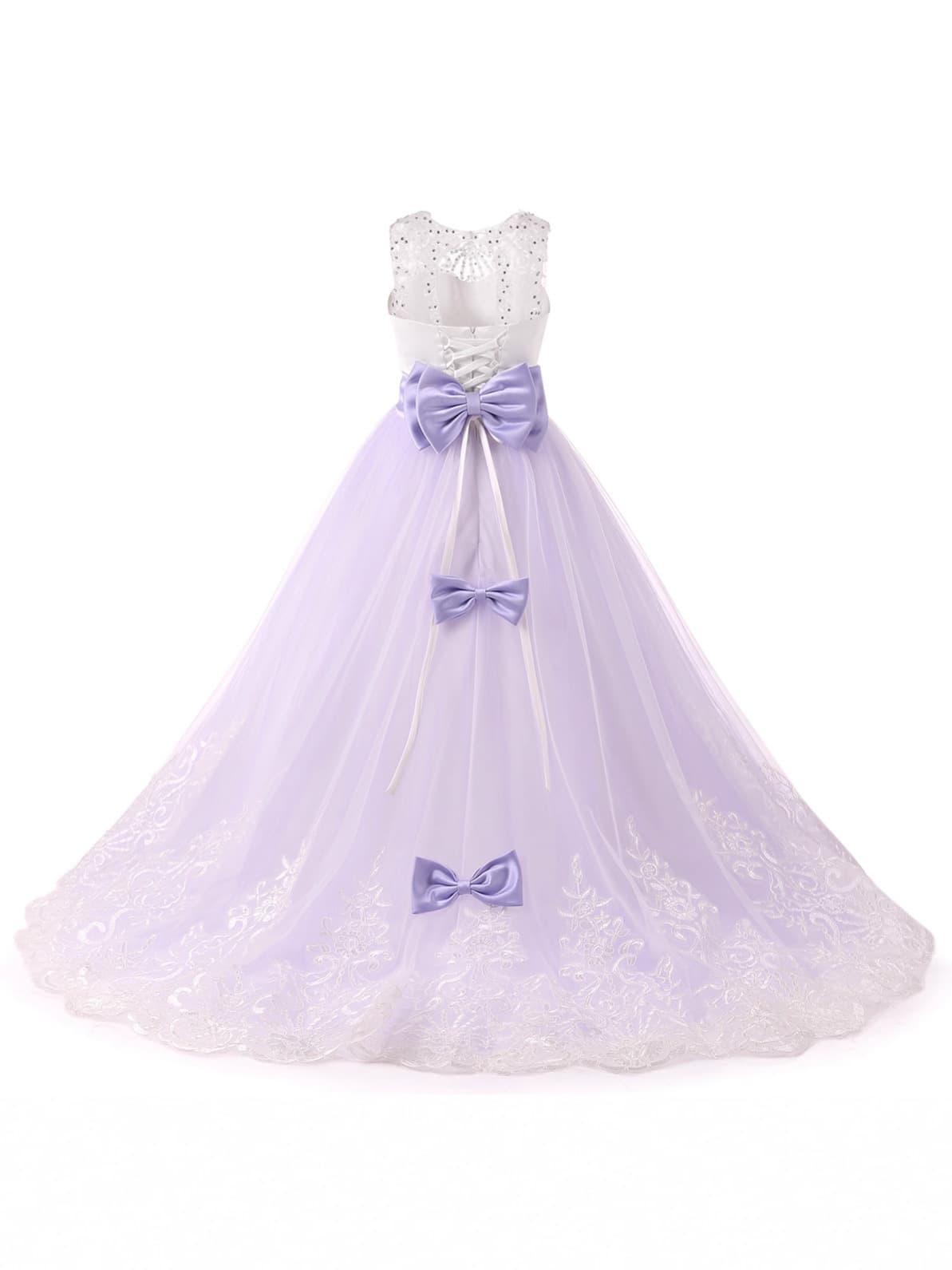 (Cross-border trading), purple lace children's suit, flower girl dress, princess style 5