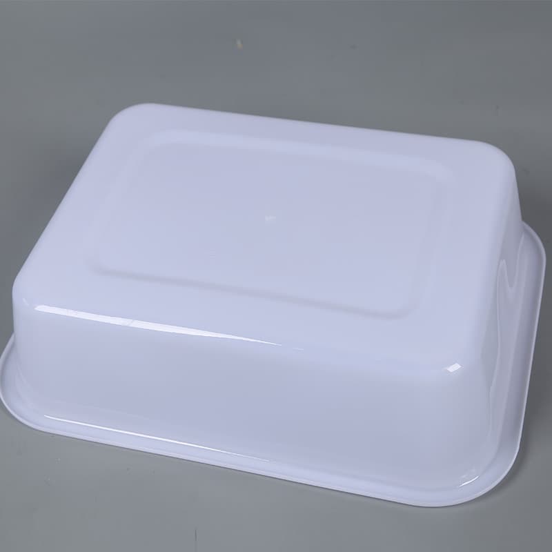 White rectangular stand, storage box 3