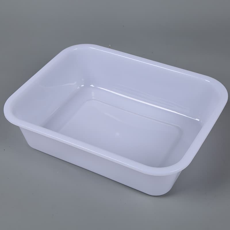 White plastic square box rectangular storage box tool parts basin plastic white ice tray freezing basin 3
