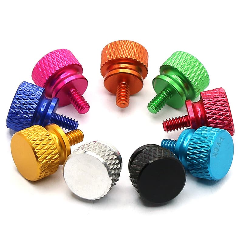 DIY color tank hand twist screw 6#-32*6 computer cabinet beauty coarse teeth 3.5 screw aluminum alloy screw 5