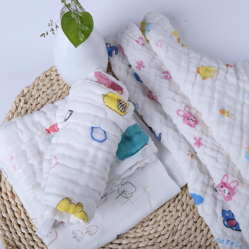 Children's gauze eating bib, cartoon cotton scarf for new born 2