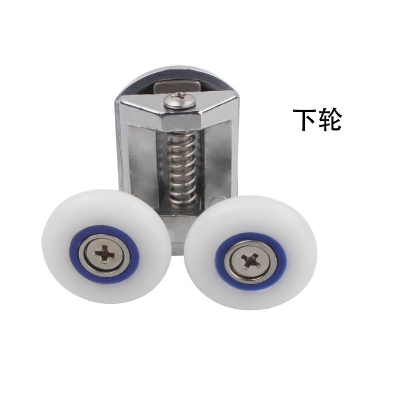 Old -style arc shower room pulley Shower room glass door two -wheel shower room pulley zinc alloy bomber jumping wheel 2