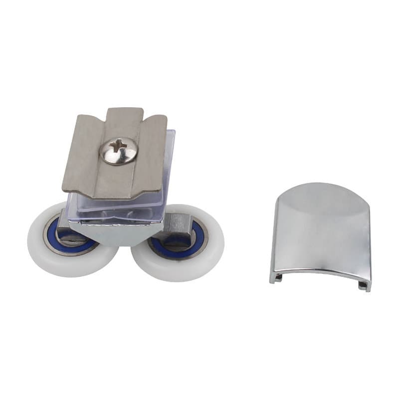 Old -style arc shower room pulley Shower room glass door two -wheel shower room pulley zinc alloy bomber jumping wheel 4