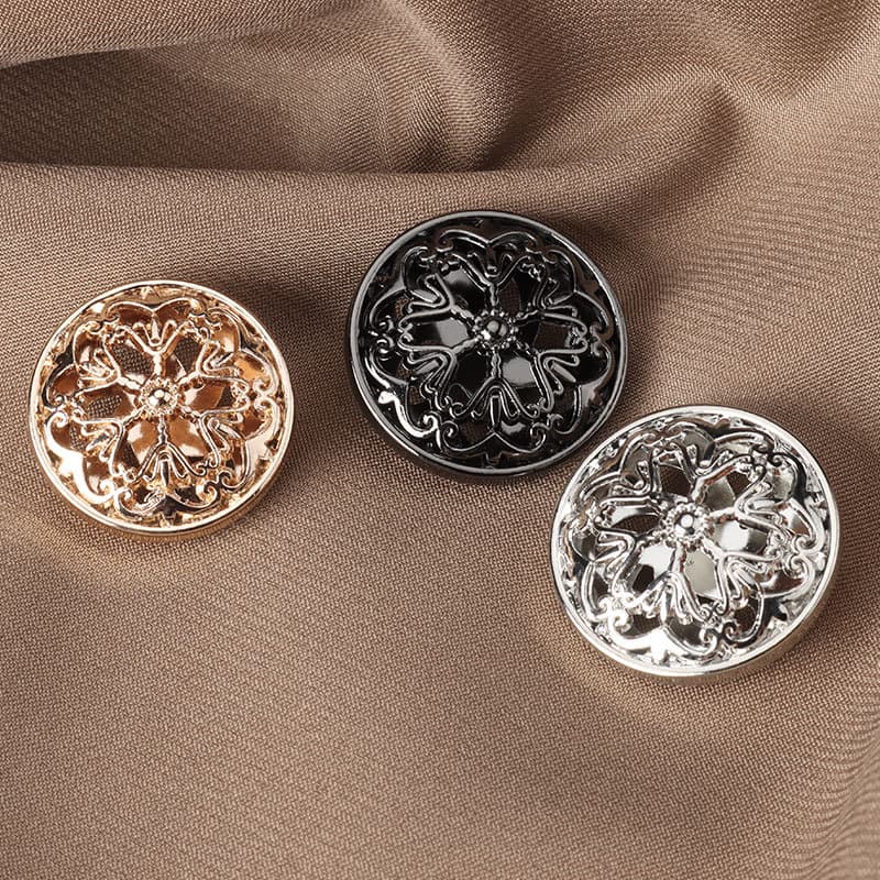 Suit metal buttons Golden hollow flower button button ladies Xiaoxi clothes buckle buckle 2