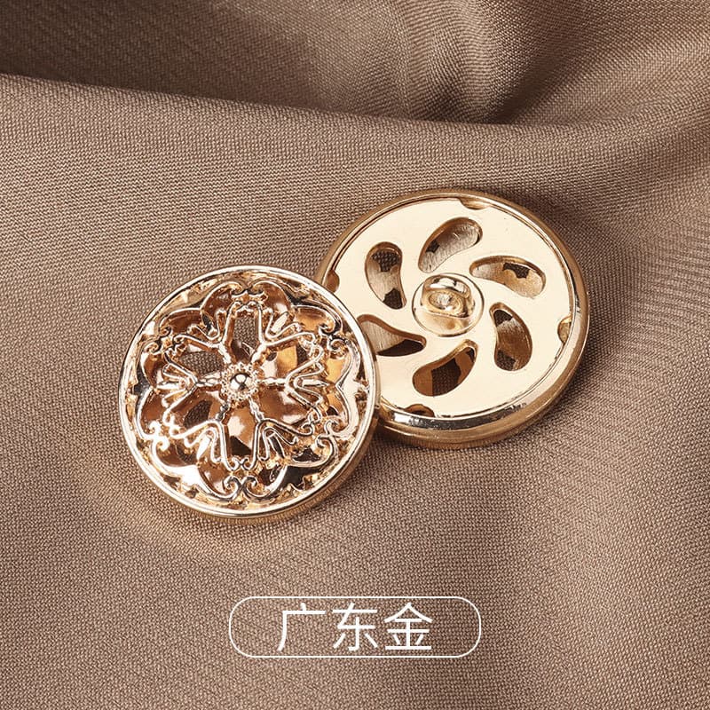 Suit metal buttons Golden hollow flower button button ladies Xiaoxi clothes buckle buckle 8
