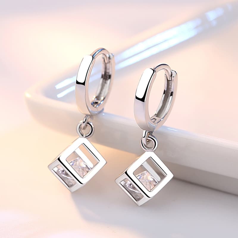 (Wholesale), cute earrings, Rubik's cube, accessory, women's style, Korean style, South Korea 2
