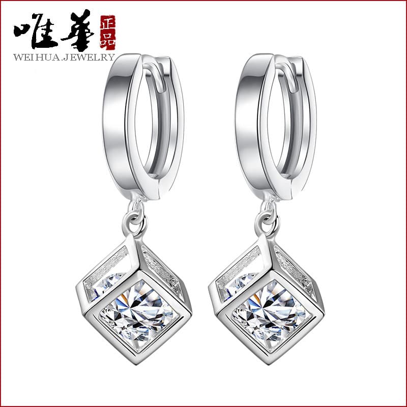 (Wholesale), cute earrings, Rubik's cube, accessory, women's style, Korean style, South Korea 1