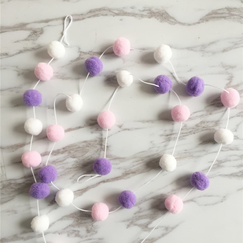 INS decorative Nordic style home soft furnishings, camera children's room, girl room decorative macaron -colored hair ball skewers 2