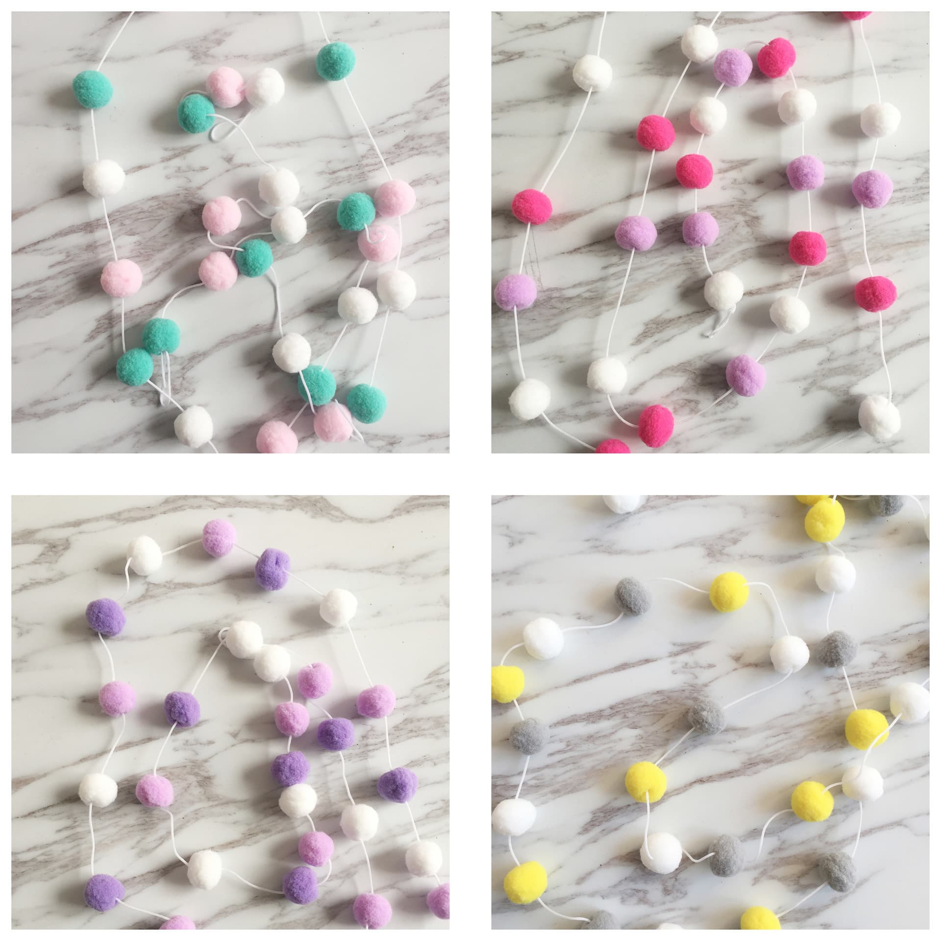 INS decorative Nordic style home soft furnishings, camera children's room, girl room decorative macaron -colored hair ball skewers 1