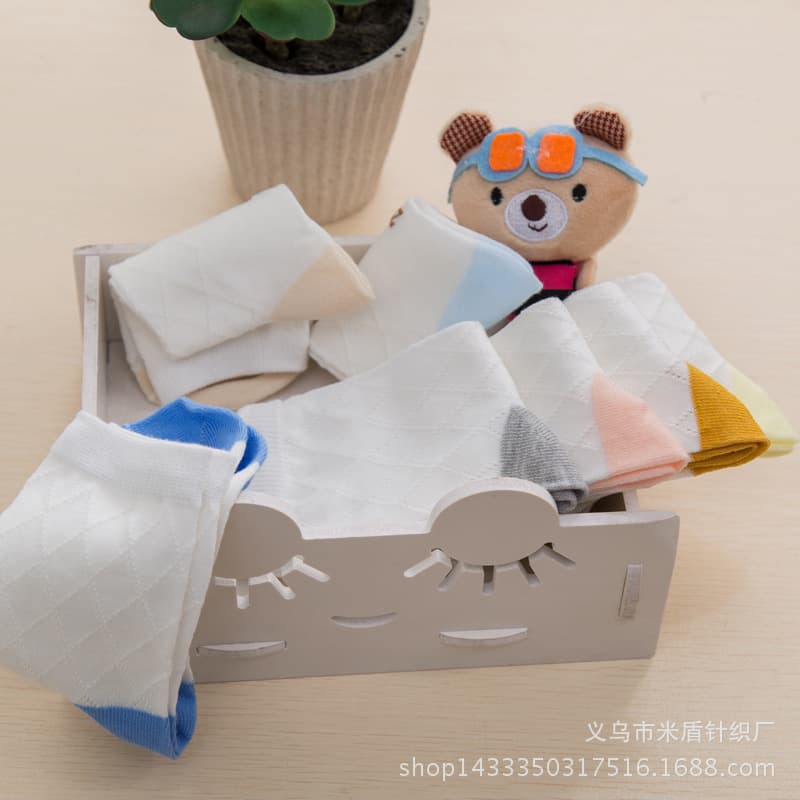 Clever Kids Summer Thin Cotton Socks - Solid Color 3