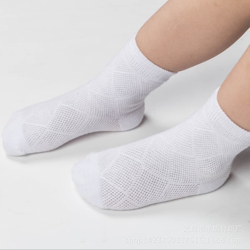 Clever Kids Summer Thin Cotton Socks - Solid Color 5